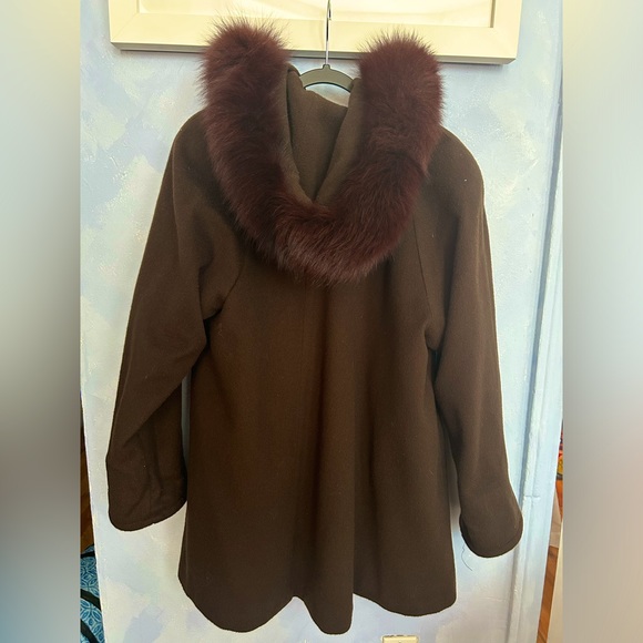 Winter Coat with Fur Hooded Trim - Picture 2 of 5
